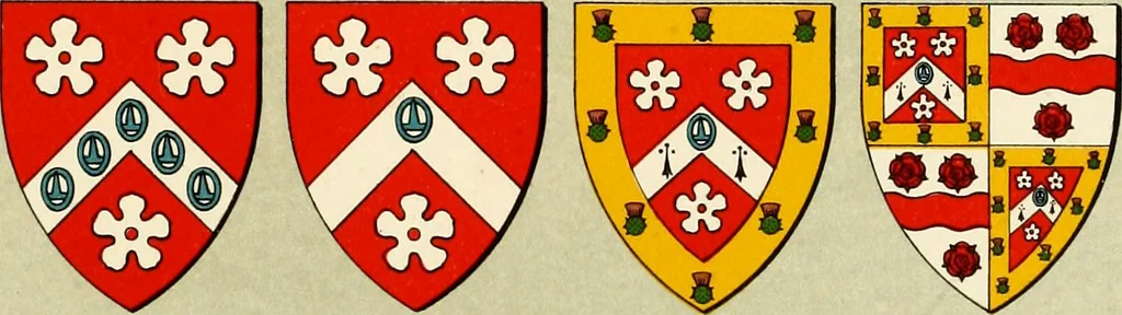 An illustration from The heraldry of the Hamiltons : with notes on all the males of the family, description of the arms, plates and pedigrees, 1909, leaf 150