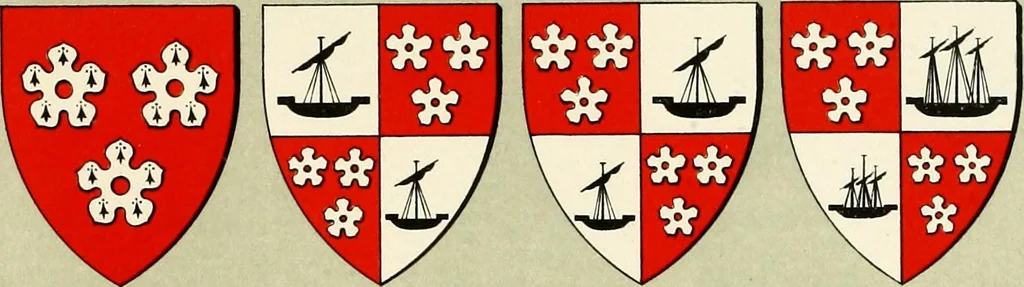 An illustration from The heraldry of the Hamiltons : with notes on all the males of the family, description of the arms, plates and pedigrees, 1909, leaf 44