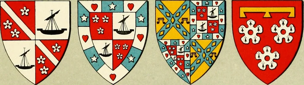An illustration from The heraldry of the Hamiltons : with notes on all the males of the family, description of the arms, plates and pedigrees, 1909, leaf 44