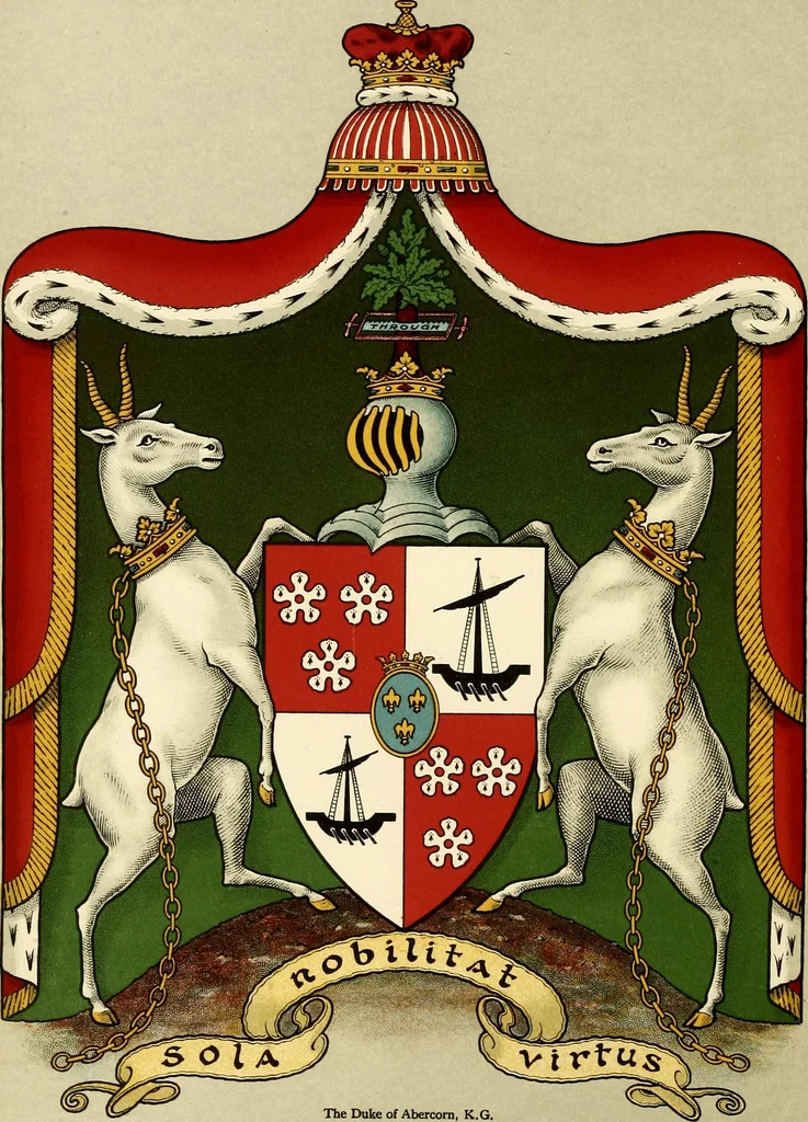 An illustration from The heraldry of the Hamiltons : with notes on all the males of the family, description of the arms, plates and pedigrees, 1909, leaf 9