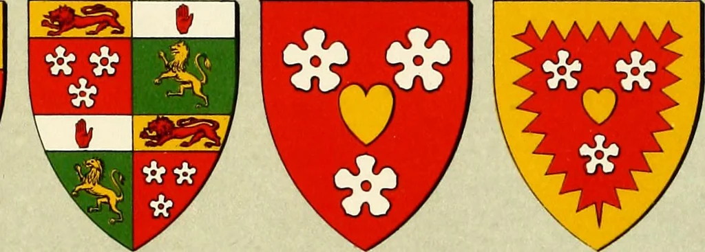An illustration from The heraldry of the Hamiltons : with notes on all the males of the family, description of the arms, plates and pedigrees, 1909, leaf 96