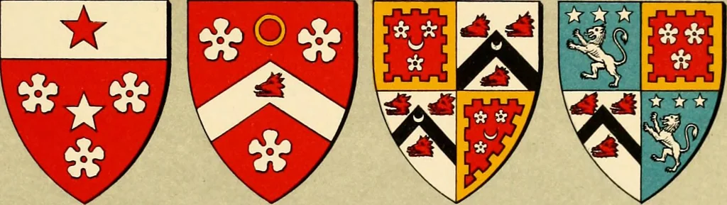 An illustration from The heraldry of the Hamiltons; with notes on all the males of the family, description of the arms, plates and pedigrees, 1909, leaf 243