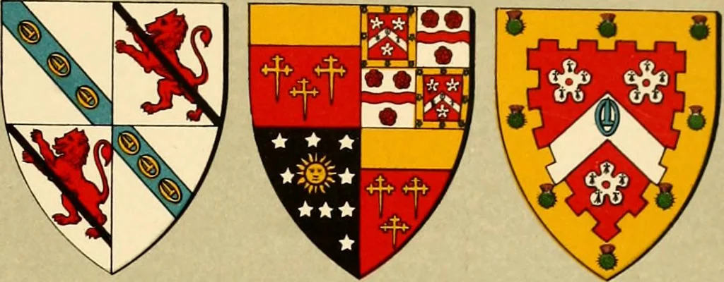 An illustration from The heraldry of the Hamiltons; with notes on all the males of the family, description of the arms, plates and pedigrees, 1909, leaf 301