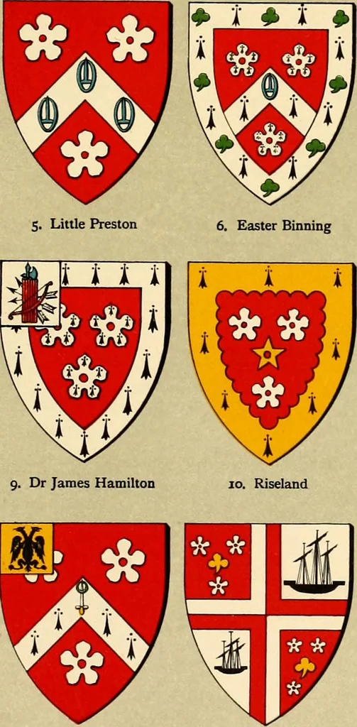 An illustration from The heraldry of the Hamiltons; with notes on all the males of the family, description of the arms, plates and pedigrees, 1909, leaf 301