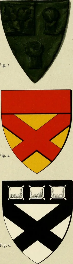 An illustration from The heraldry of the Johnstons : with notes on the different families, their arms and pedigrees, 1905, leaf 19