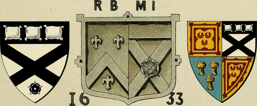 An illustration from The heraldry of the Johnstons : with notes on the different families, their arms and pedigrees, 1905, leaf 41