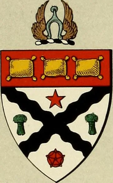 An illustration from The heraldry of the Johnstons : with notes on the different families, their arms and pedigrees, 1905, leaf 49