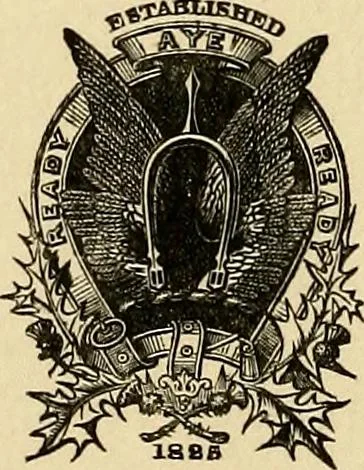 An illustration from The heraldry of the Johnstons : with notes on the different families, their arms and pedigrees, 1905, leaf 5