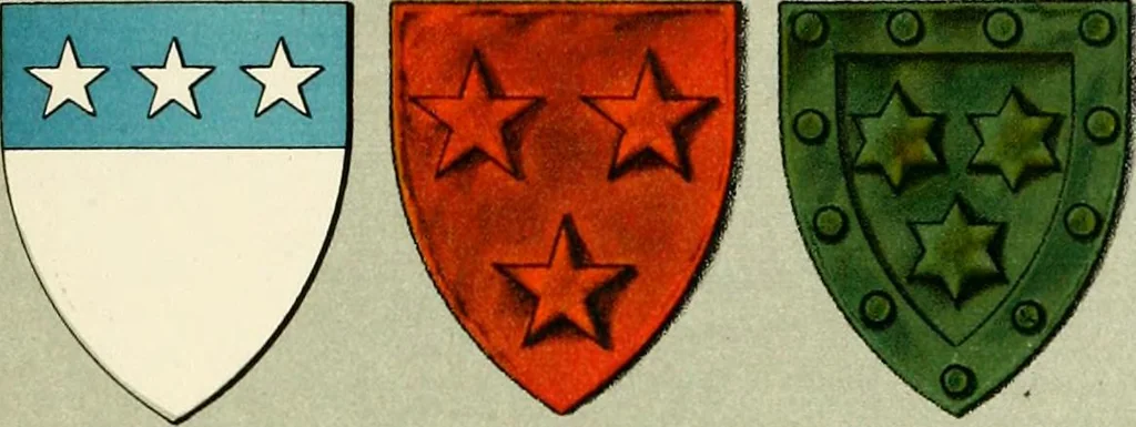 An illustration from The heraldry of the Murrays : with notes on all the males of the family, descriptions of the arms, plates and pedigrees, 1910, leaf 27
