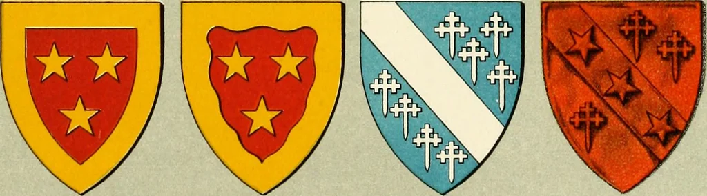 An illustration from The heraldry of the Murrays : with notes on all the males of the family, descriptions of the arms, plates and pedigrees, 1910, leaf 27