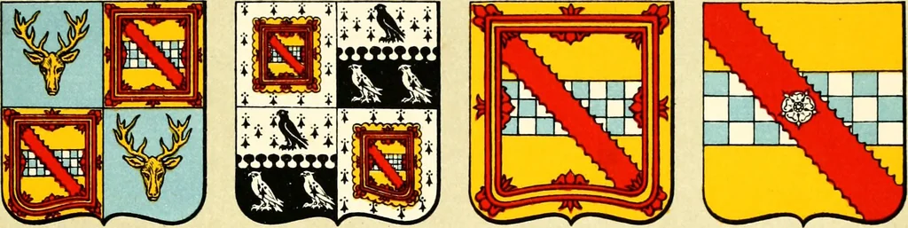 An illustration from The heraldry of the Stewarts : with notes on all the males of the family, descriptions of the arms, plates and pedigrees, 1906, leaf 107