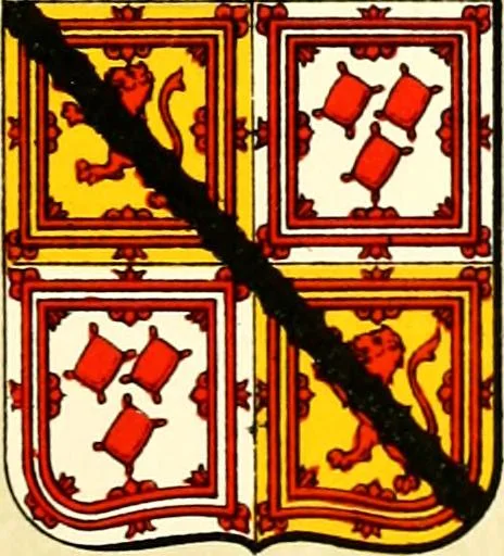 An illustration from The heraldry of the Stewarts : with notes on all the males of the family, descriptions of the arms, plates and pedigrees, 1906, leaf 37