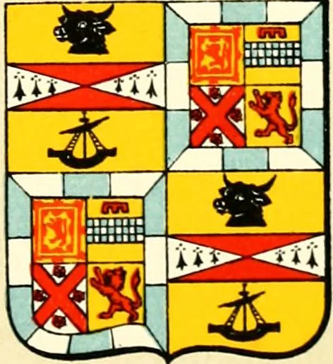 An illustration from The heraldry of the Stewarts : with notes on all the males of the family, descriptions of the arms, plates and pedigrees, 1906, leaf 47