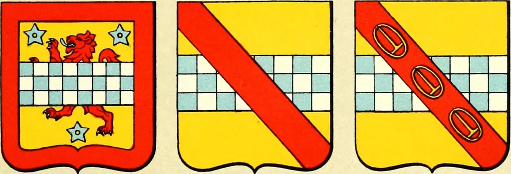 An illustration from The heraldry of the Stewarts : with notes on all the males of the family, descriptions of the arms, plates and pedigrees, 1906, leaf 67