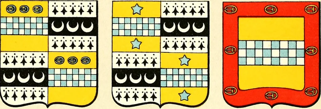 An illustration from The heraldry of the Stewarts : with notes on all the males of the family, descriptions of the arms, plates and pedigrees, 1906, leaf 83