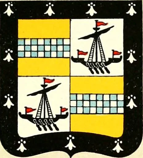 An illustration from The heraldry of the Stewarts : with notes on all the males of the family, descriptions of the arms, plates and pedigrees, 1906, leaf 95