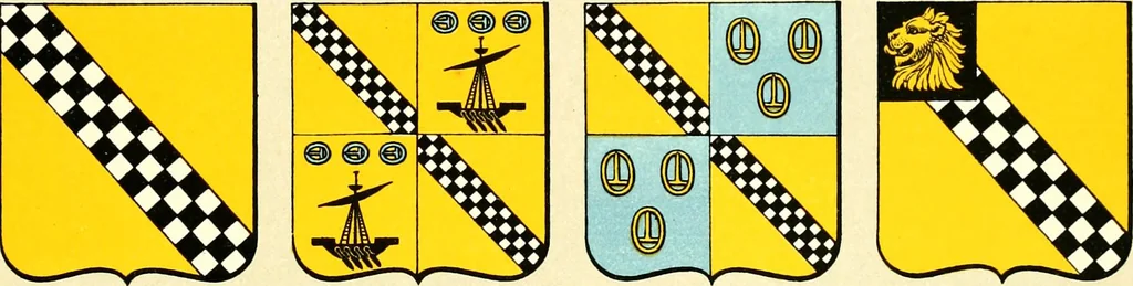 An illustration from The heraldry of the Stewarts : with notes on all the males of the family, descriptions of the arms, plates and pedigrees, 1906, leaf 95
