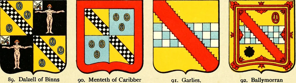 An illustration from The heraldry of the Stewarts : with notes on all the males of the family, descriptions of the arms, plates and pedigrees, 1906, leaf 95