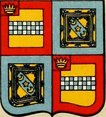 An illustration from The heraldry of the Stewarts : with notes on all the males of the family, descriptions of the arms, plates and pedigrees, 1906, leaf 107