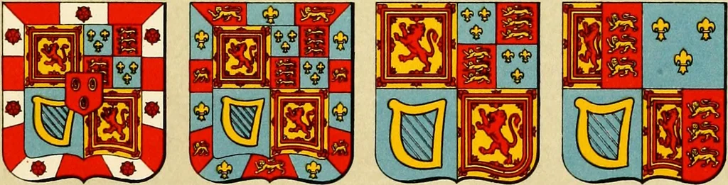 An illustration from The heraldry of the Stewarts : with notes on all the males of the family, descriptions of the arms, plates and pedigrees, 1906, leaf 33