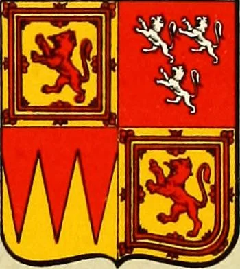 An illustration from The heraldry of the Stewarts : with notes on all the males of the family, descriptions of the arms, plates and pedigrees, 1906, leaf 43