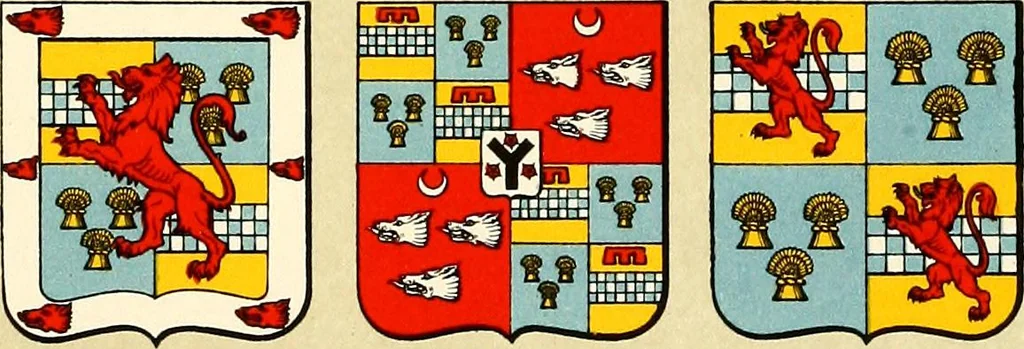 An illustration from The heraldry of the Stewarts : with notes on all the males of the family, descriptions of the arms, plates and pedigrees, 1906, leaf 51