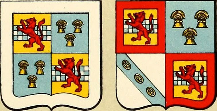 An illustration from The heraldry of the Stewarts : with notes on all the males of the family, descriptions of the arms, plates and pedigrees, 1906, leaf 51