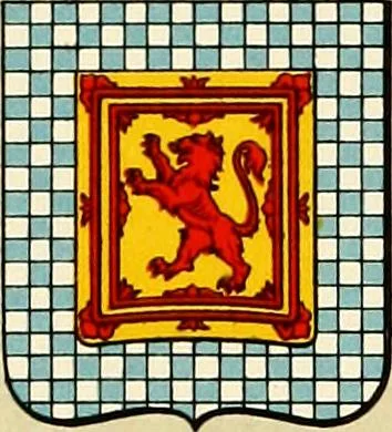 An illustration from The heraldry of the Stewarts : with notes on all the males of the family, descriptions of the arms, plates and pedigrees, 1906, leaf 63