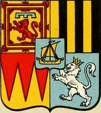 An illustration from The heraldry of the Stewarts : with notes on all the males of the family, descriptions of the arms, plates and pedigrees, 1906, leaf 63
