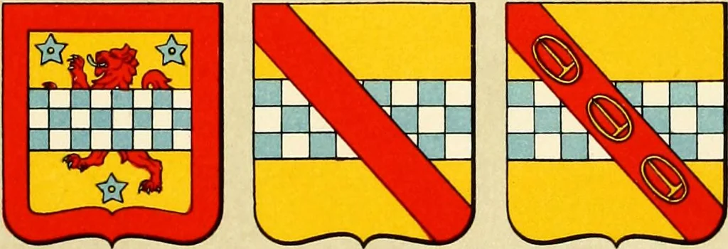 An illustration from The heraldry of the Stewarts : with notes on all the males of the family, descriptions of the arms, plates and pedigrees, 1906, leaf 63