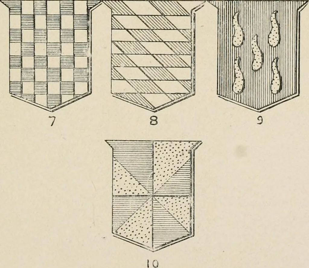 An illustration from Heraldry simplified; a popular treatise on the subject of heraldry, together with a glossary of technical terms, and nearly two hundred drawings, 1899, leaf 46