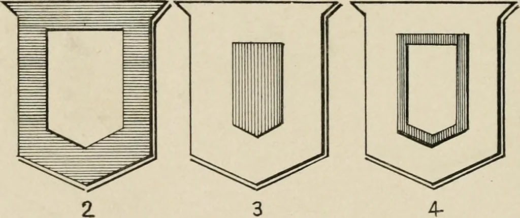An illustration from Heraldry simplified; a popular treatise on the subject of heraldry, together with a glossary of technical terms, and nearly two hundred drawings, 1899, leaf 49