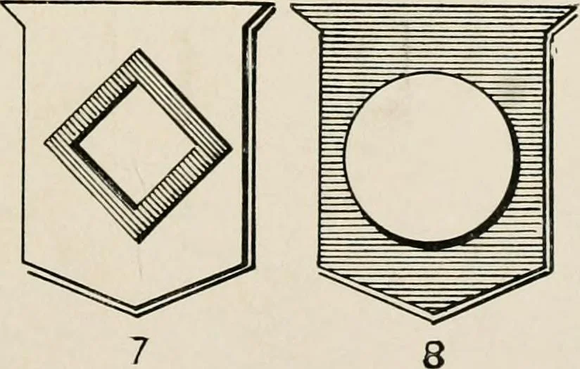 An illustration from Heraldry simplified; a popular treatise on the subject of heraldry, together with a glossary of technical terms, and nearly two hundred drawings, 1899, leaf 50