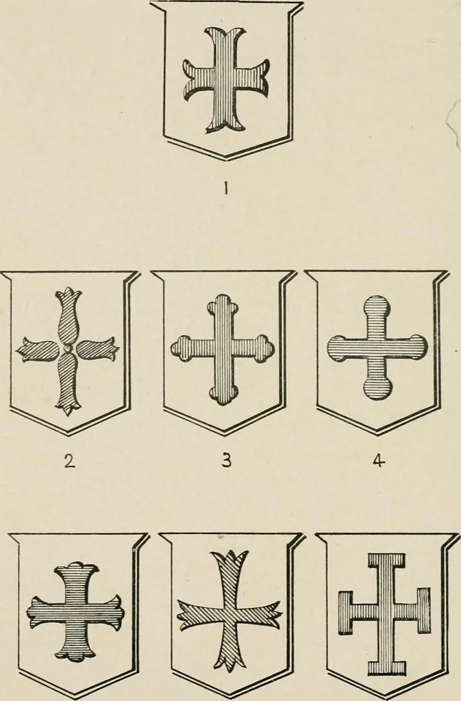 An illustration from Heraldry simplified; a popular treatise on the subject of heraldry, together with a glossary of technical terms, and nearly two hundred drawings, 1899, leaf 51