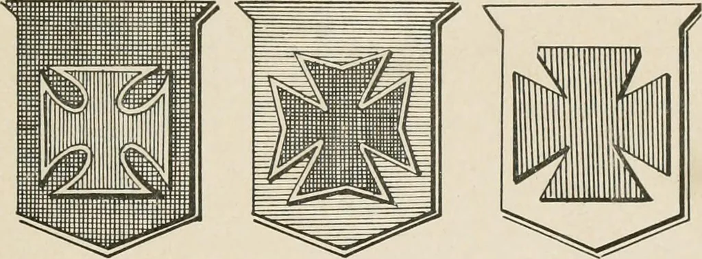 An illustration from Heraldry simplified; a popular treatise on the subject of heraldry, together with a glossary of technical terms, and nearly two hundred drawings, 1899, leaf 52