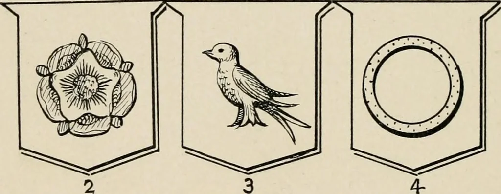 An illustration from Heraldry simplified; a popular treatise on the subject of heraldry, together with a glossary of technical terms, and nearly two hundred drawings, 1899, leaf 55