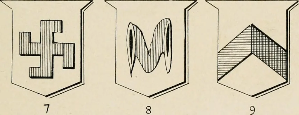 An illustration from Heraldry simplified; a popular treatise on the subject of heraldry, together with a glossary of technical terms, and nearly two hundred drawings, 1899, leaf 60