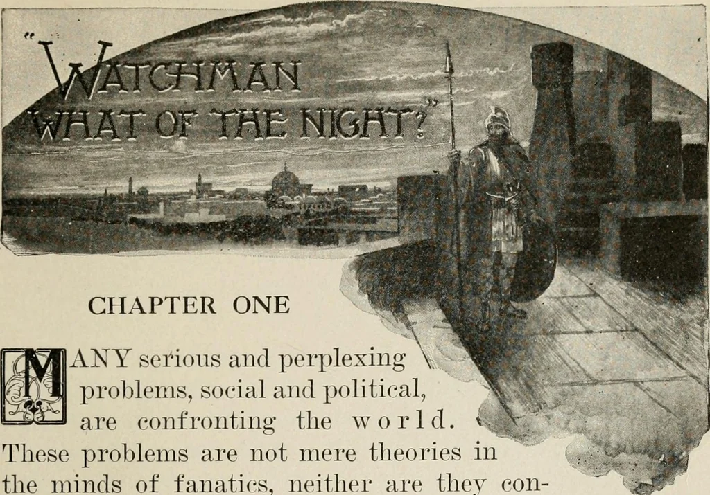 An illustration from Heralds of the morning : the meaning of the social and political problems of to-day and the significance of the great phenomena in nature, 1909, leaf 18