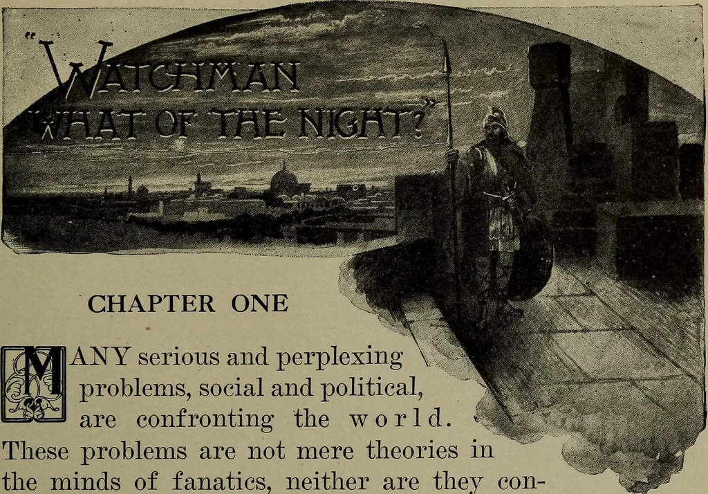 An illustration from Heralds of the morning : the meaning of the social and political problems of to-day and the significance of the great phenomena in nature, 1912, leaf 17