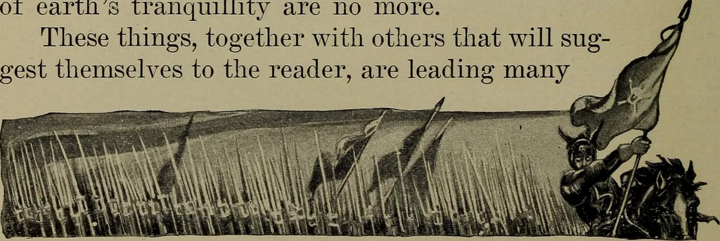An illustration from Heralds of the morning : the meaning of the social and political problems of to-day and the significance of the great phenomena in nature, 1912, leaf 22