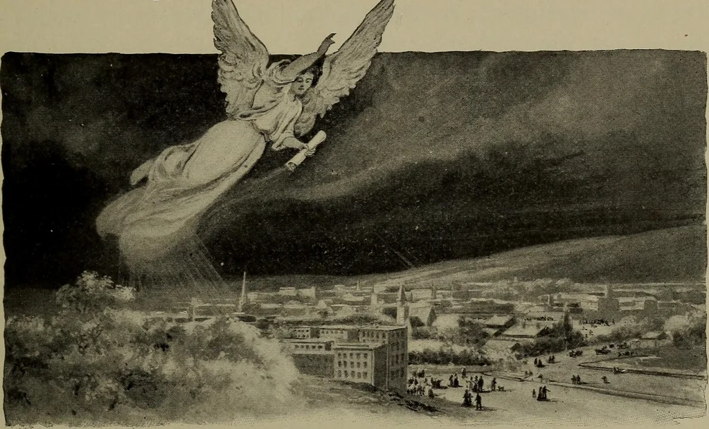 An illustration from Heralds of the morning; the meaning of the social and political problems of to-day and the significance of the great phenomena in nature .., 1909, leaf 385