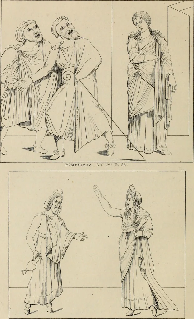 An illustration from Herculanum et Pompéi, recueil général des peintures, bronzes, mosaïques, etc., découverts jusqu'à ce jour, et reproduits d'apreès Le antichita di Ercolano, Il Museo borbonico, et tous les ouvrages analogues, 1870, leaf 139