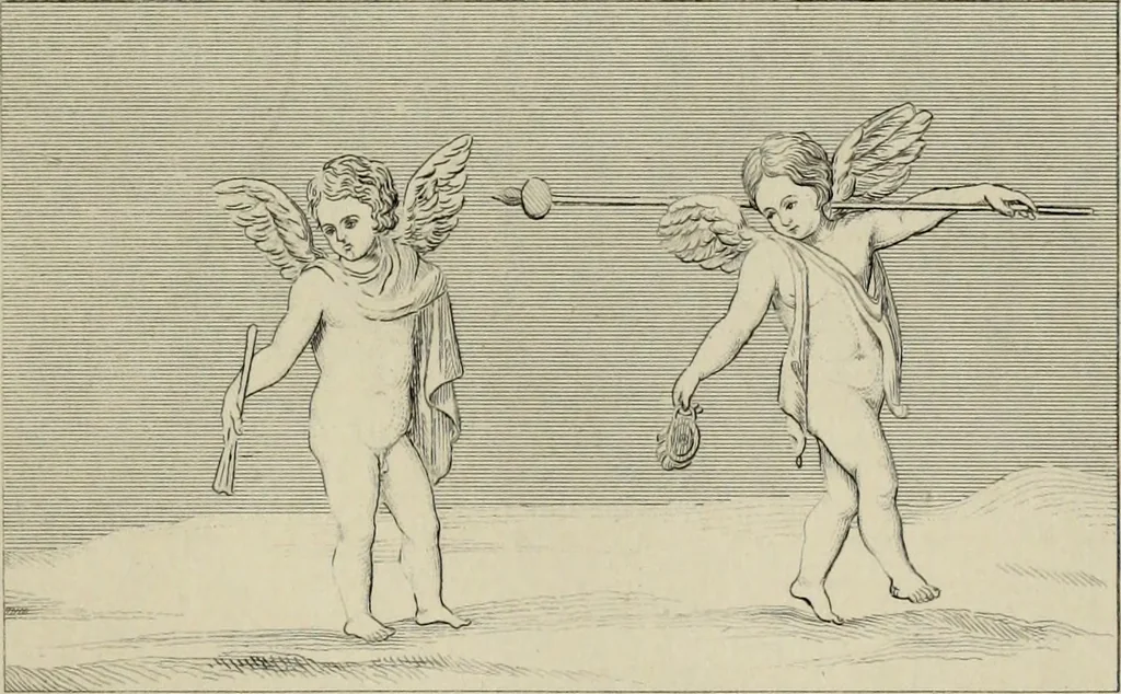 An illustration from Herculanum et Pompéi, recueil général des peintures, bronzes, mosaïques, etc., découverts jusqu'à ce jour, et reproduits d'apreès Le antichita di Ercolano, Il Museo borbonico, et tous les ouvrages analogues, 1870, leaf 202