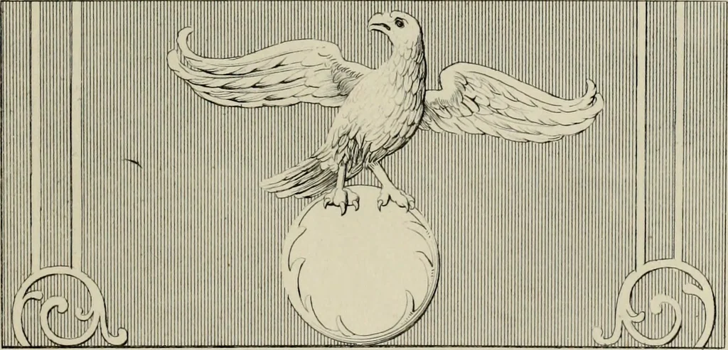 An illustration from Herculanum et Pompéi, recueil général des peintures, bronzes, mosaïques, etc., découverts jusqu'à ce jour, et reproduits d'apreès Le antichita di Ercolano, Il Museo borbonico, et tous les ouvrages analogues, 1870, leaf 22