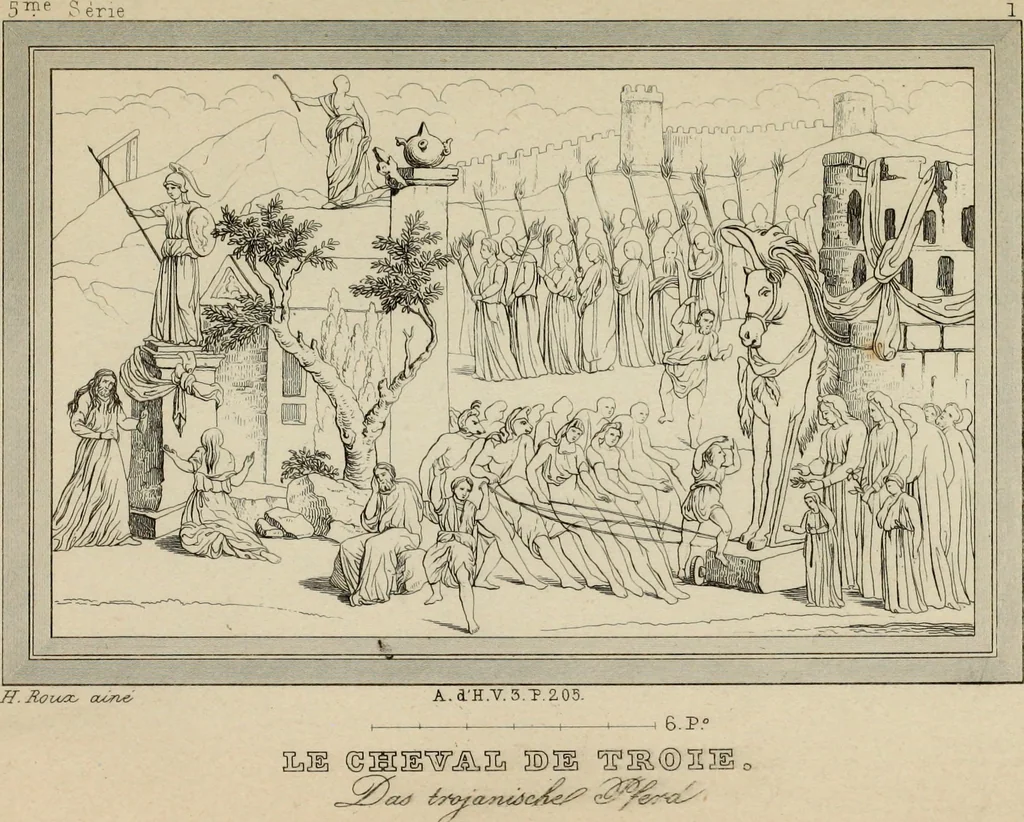 An illustration from Herculanum et Pompéi, recueil général des peintures, bronzes, mosaïques, etc., découverts jusqu'à ce jour, et reproduits d'apreès Le antichita di Ercolano, Il Museo borbonico, et tous les ouvrages analogues, 1870, leaf 231