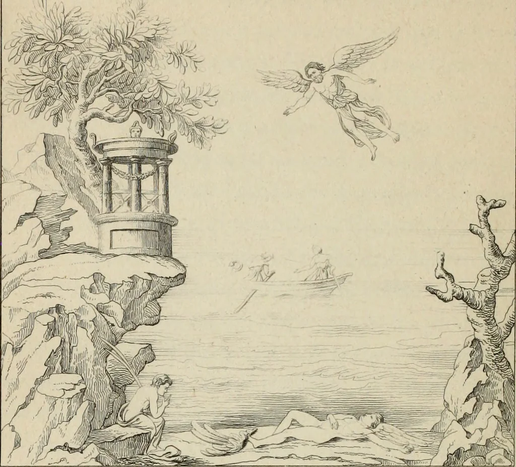 An illustration from Herculanum et Pompéi, recueil général des peintures, bronzes, mosaïques, etc., découverts jusqu'à ce jour, et reproduits d'apreès Le antichita di Ercolano, Il Museo borbonico, et tous les ouvrages analogues, 1870, leaf 239