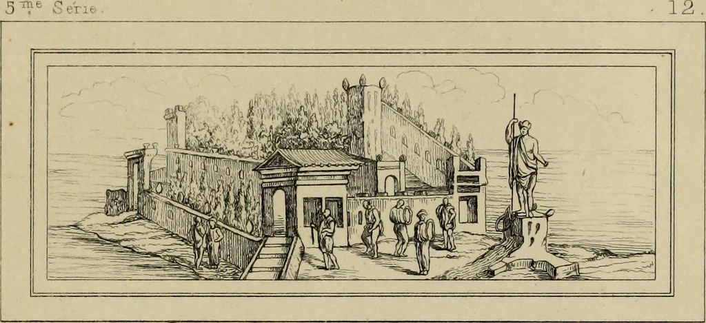 An illustration from Herculanum et Pompéi, recueil général des peintures, bronzes, mosaïques, etc., découverts jusqu'à ce jour, et reproduits d'apreès Le antichita di Ercolano, Il Museo borbonico, et tous les ouvrages analogues, 1870, leaf 280