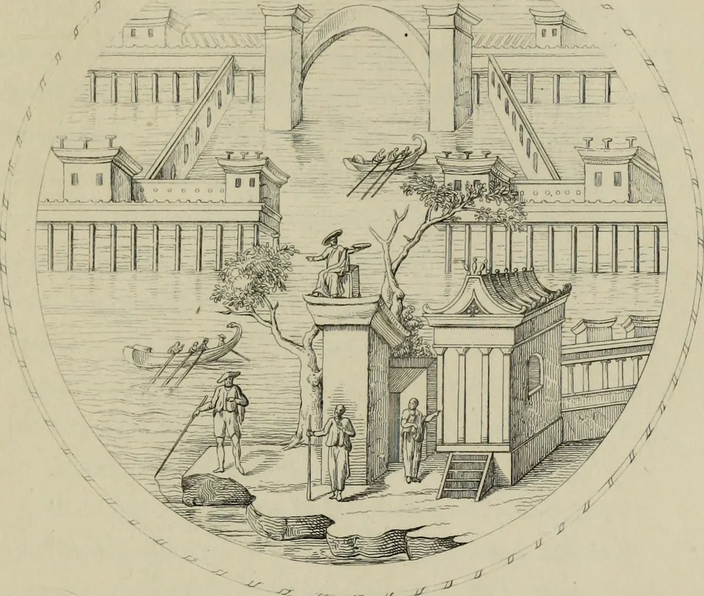 An illustration from Herculanum et Pompéi, recueil général des peintures, bronzes, mosaïques, etc., découverts jusqu'à ce jour, et reproduits d'apreès Le antichita di Ercolano, Il Museo borbonico, et tous les ouvrages analogues, 1870, leaf 306