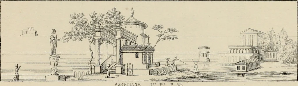 An illustration from Herculanum et Pompéi, recueil général des peintures, bronzes, mosaïques, etc., découverts jusqu'à ce jour, et reproduits d'apreès Le antichita di Ercolano, Il Museo borbonico, et tous les ouvrages analogues, 1870, leaf 325
