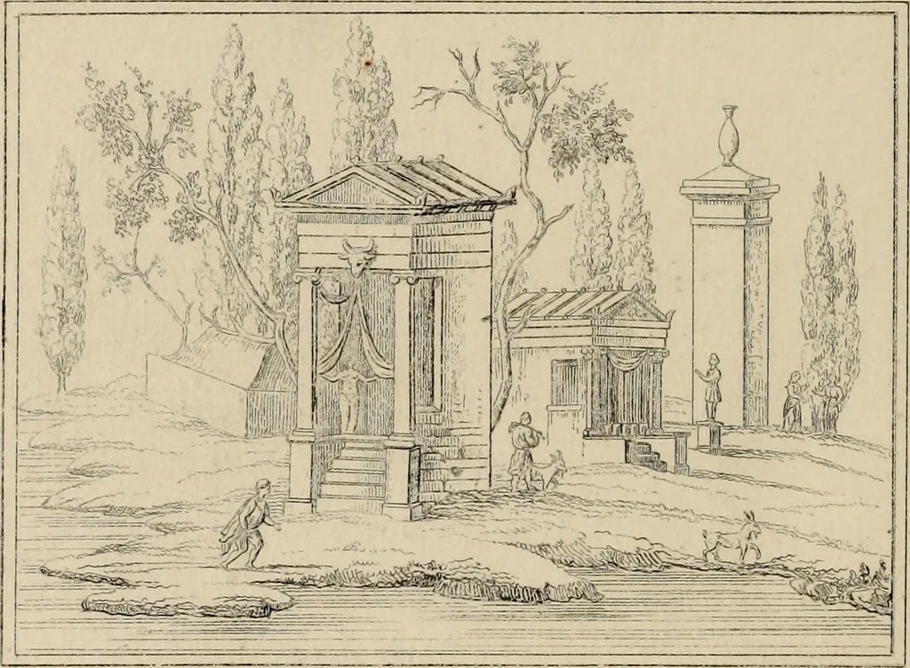 An illustration from Herculanum et Pompéi, recueil général des peintures, bronzes, mosaïques, etc., découverts jusqu'à ce jour, et reproduits d'apreès Le antichita di Ercolano, Il Museo borbonico, et tous les ouvrages analogues, 1870, leaf 333